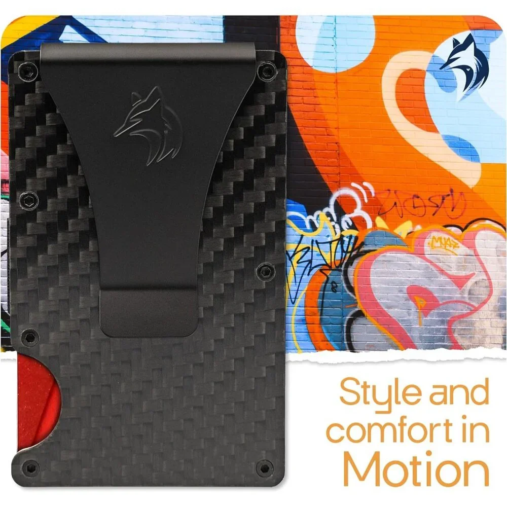 Men, Carbon Wallets For Men Minimalist Credit Card Holder - Slim Wallet